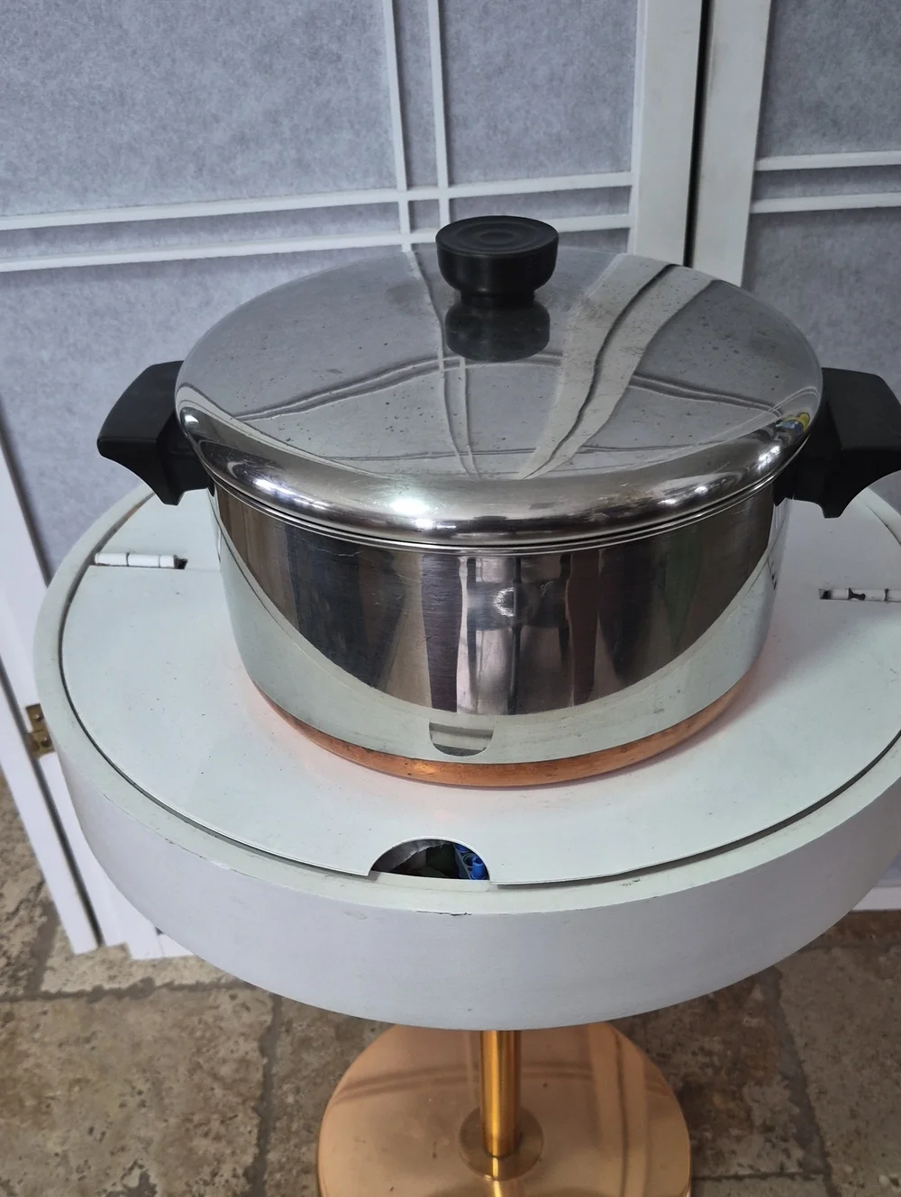 Revere Ware Copper Bottom 4.5 Qt Sauce Pot With Lid